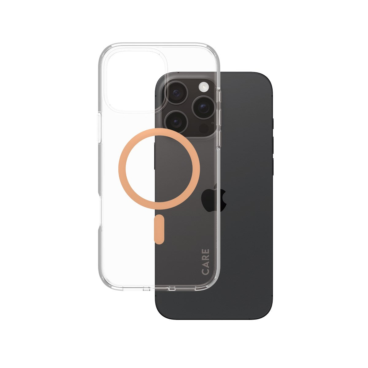 CARE by PanzerGlass® Flagship Case Transparent Urban Combat m. Peachy MagSafe iPhone 16 Pro Max